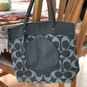 Coach Grey Fashionable Handbag